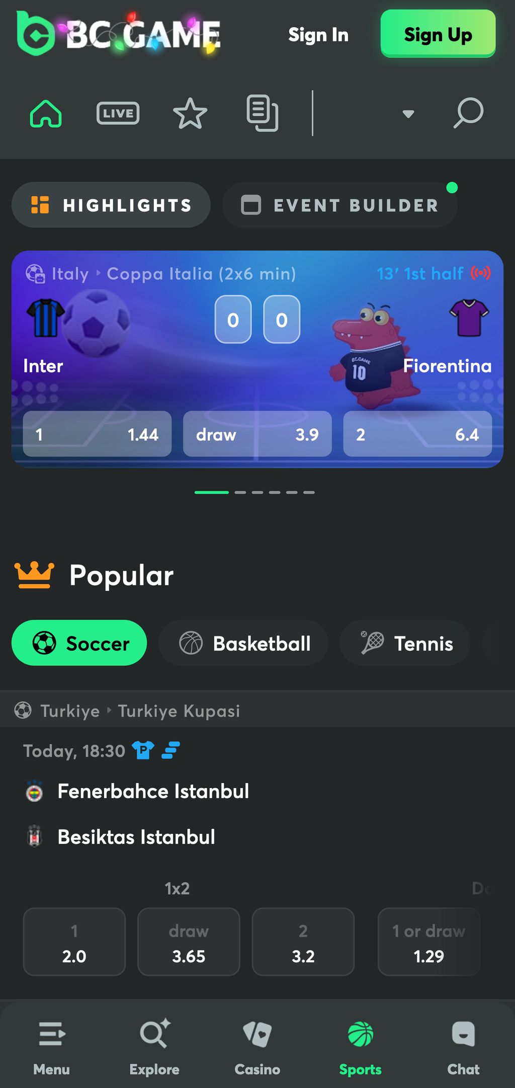 BC.Game Kenya sports betting