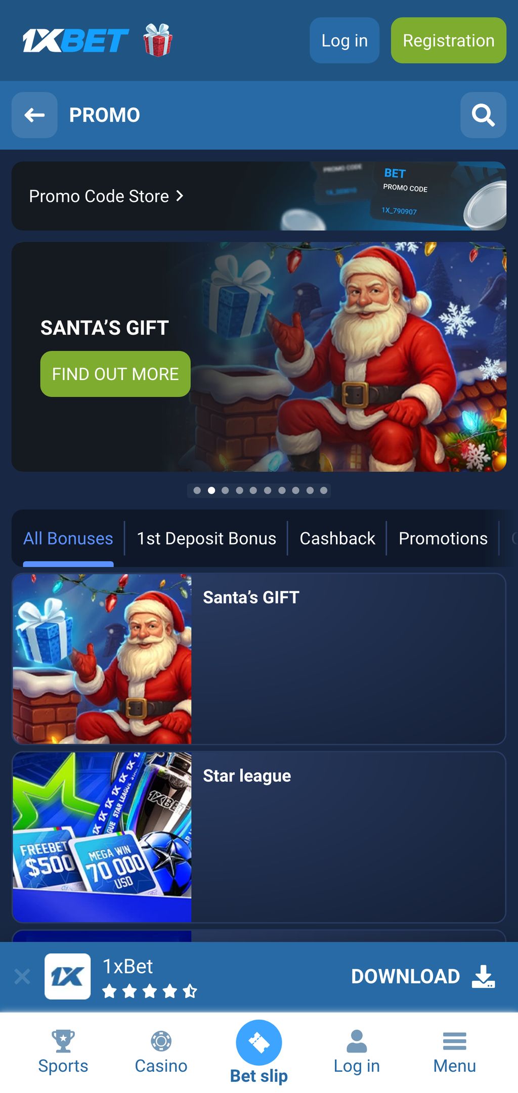 1xBet Kenya promotions